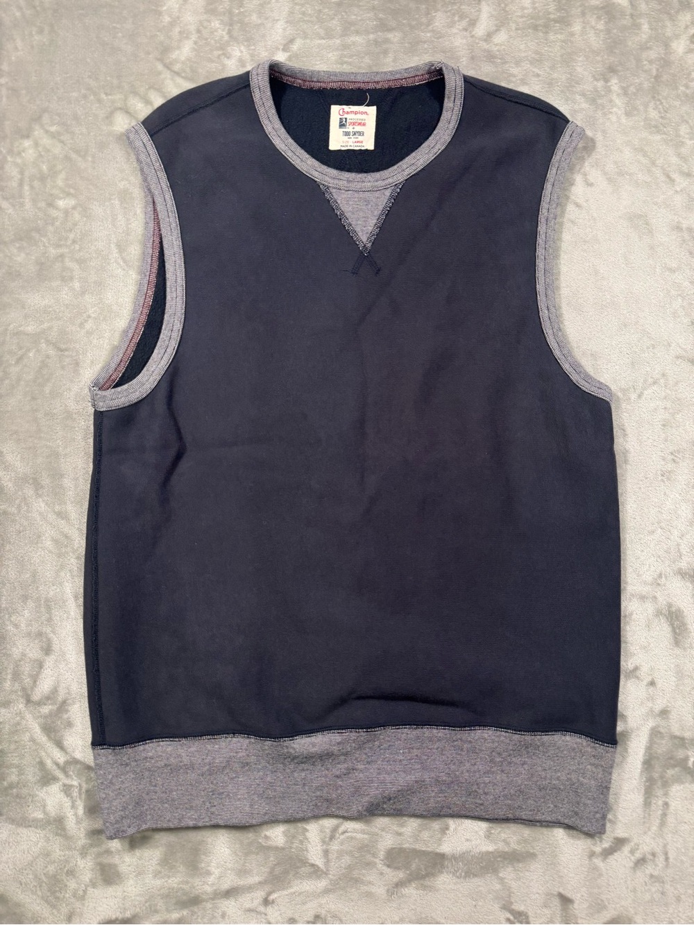 Champion + Todd Snyder Sportswear Sweater Vest Mens Large Navy Pullover